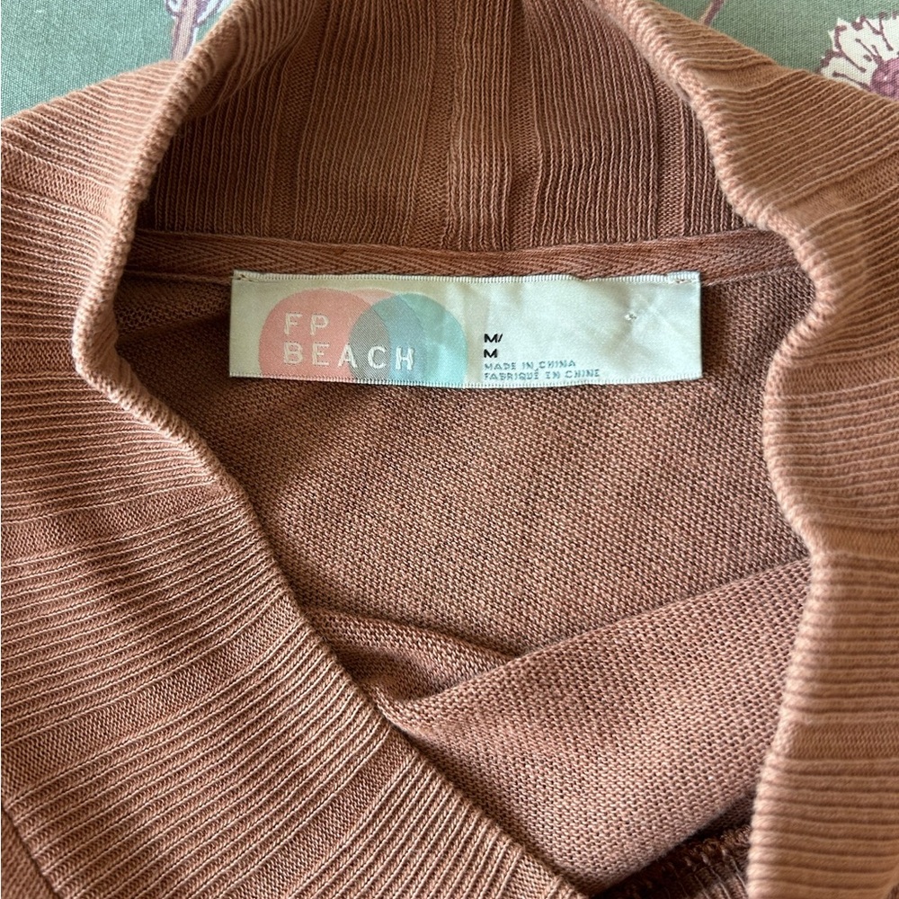 Free People Rust Ribbed Sweater - Picture 2 of 3